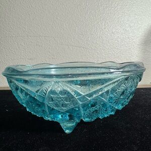 Elegant Blue Glass Bowl